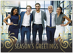 Golden Swirls Photo Card D9208U-4B